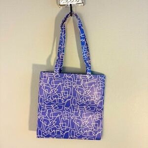 Fun vegan leather tote purple